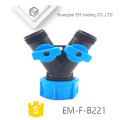 EM-F-B221 Y type plastic 3-way garden hose connector